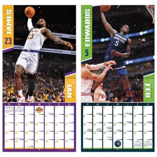 NBA 2026 Dunks 12"x12" Wall Calendar image {5}
