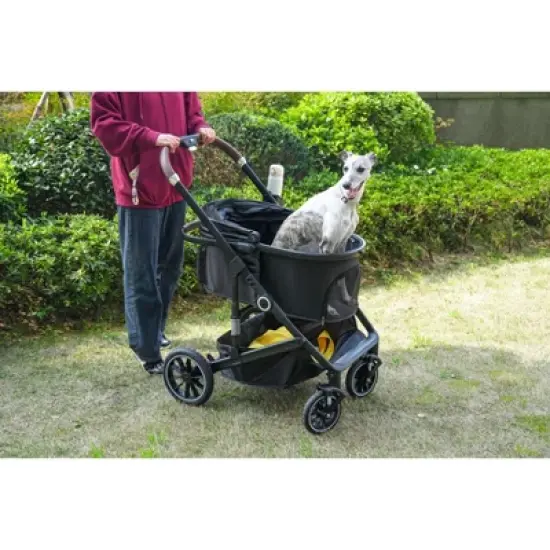 Kinder King 3-in-1 Pet Stroller for Dog, Folding Cat and Dog Stroller with Detachable Cradle image {11}