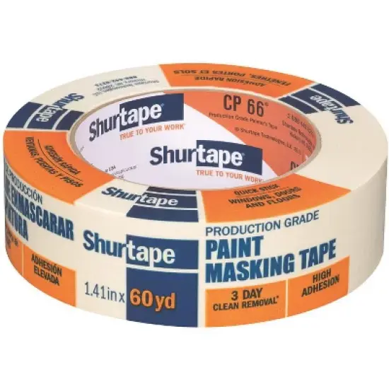 Shurtape 1.41 in. W X 60 yd L Tan High Strength Masking Tape 1 pk (Case of 24) image {1}