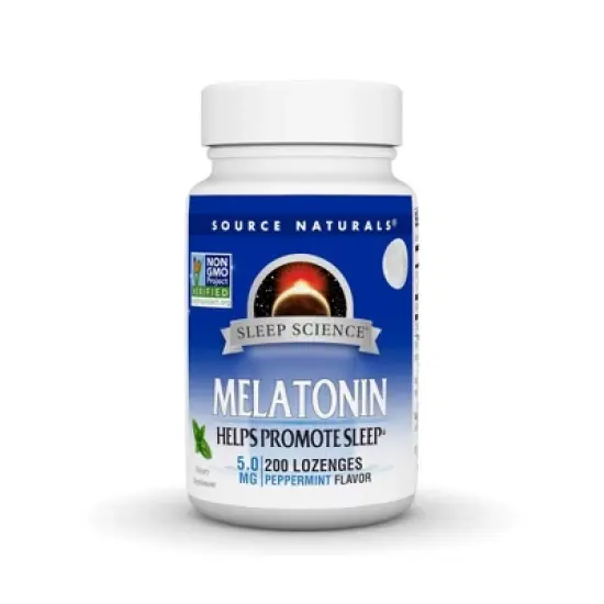 Melatonin 5mg Sublingual-Peppermint by Source Naturals, Inc.  -  200 Lozenge image {3}