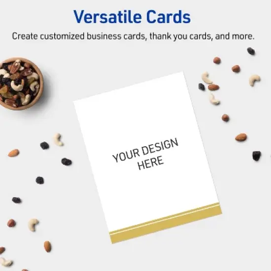 Avery Printable Rectangle Postcards, Gold Double-Dipped Edge, 4" x 6", Matte White Rectangle Postcards, Laser/Inkjet, 20ct, Great for Postcards image {5}