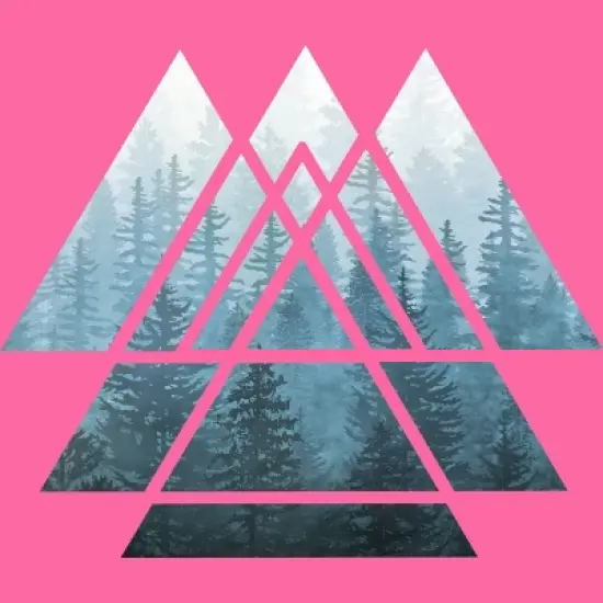 Women's Design By Humans Misty Forest Sacred Geometry By Maryedenoa Racerback Tank Top image {1}