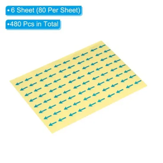 Unique Bargains Industrial Work Gas Liquid Flow Direction Self-Adhesive Arrow Labels 6 Sheets image {2}