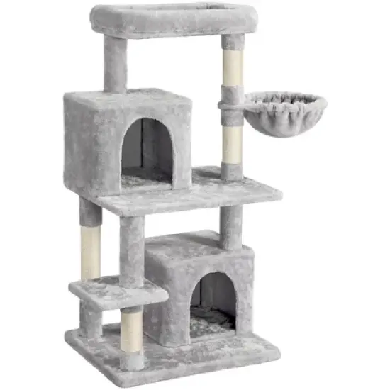 Yaheetech 3-Level Plush Cat Tower with 2 Condo for Small Cats image {8}
