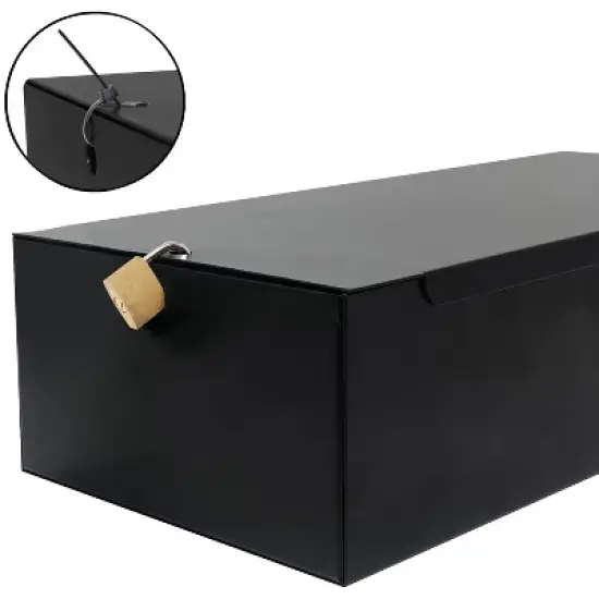 Nadex Coins&trade; Steel 5-Compartment Currency Tray with Coin Tray Insert and Lockable Cover in Black image {4}