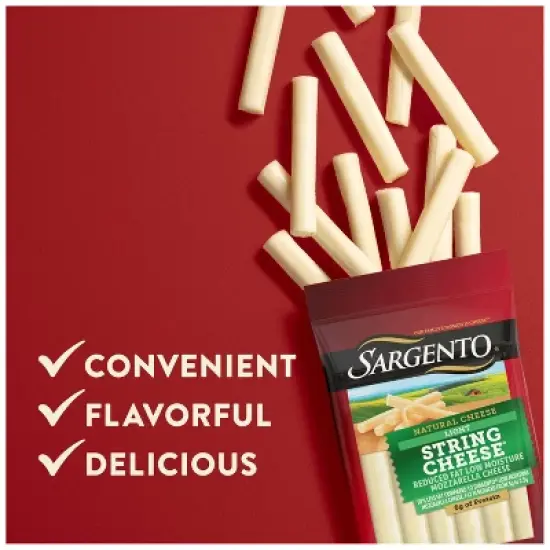 Sargento Reduced Fat Light Natural Mozzarella String Cheese - 9oz/12ct image {2}