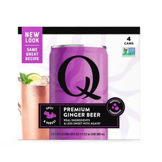 Q Mixers Ginger Beer - 4pk/222ml Cans image {6}