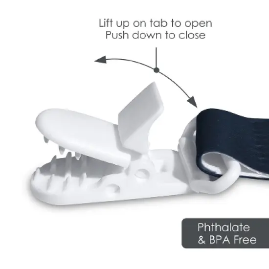 BabyFanatic Officially Licensed Unisex Pacifier Clip 2-Pack - MLB New York Yankees - Officially Licensed Baby Apparel image {4}