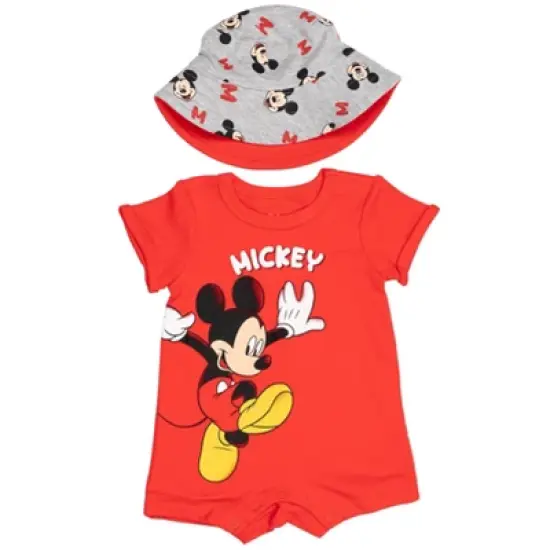 Disney Lion King,Mickey Mouse,Winnie the Pooh Simba Baby Romper and Sunhat Newborn to Infant  image {12}