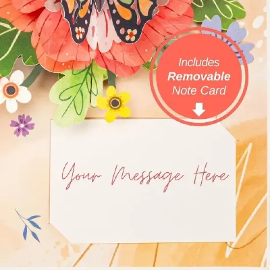 Frndly by Paper Love, 3D Bloom and Butterfly Pop Up Card, For All Occasion - Handcrafted 100% Recycled and Eco-Friendly, 8" x 6" Cover image {8}