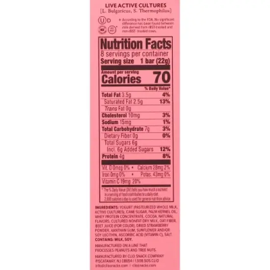 Clio Snacks Greek Yogurt Mini-Bars - 6.2oz/8ct image {3}