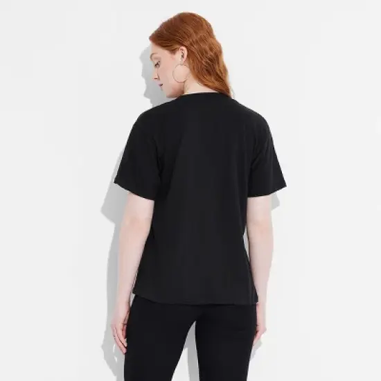 Women's Sabrina Carpenter Short Sleeve Graphic T-Shirt - Black image {1}