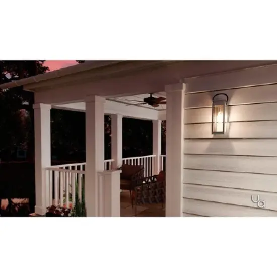 Urban Ambiance Luxury Modern Farmhouse Outdoor Wall Light,  15-7/8"H x 6-1/2"W,  Stainless Steel Finish, UHP1130 image {1}