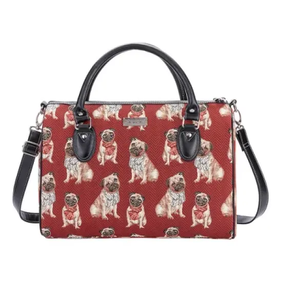 Signare USA Pug Dog Red Travel Bag image {12}