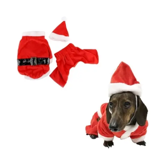 Midlee Dog Santa Claus Costume image {7}
