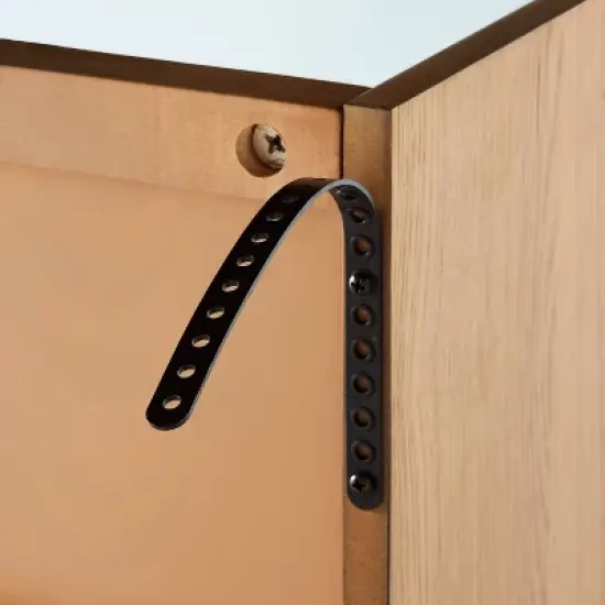 Wood & Cane Transitional Entryway Bench & Hall Tree with Drawers - Natural - Hearth & Hand&trade; with Magnolia image {5}