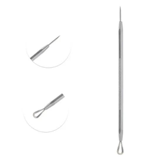Unique Bargains Durable Acnes Pimple Extractor Silver Tone 1 Pc image {2}