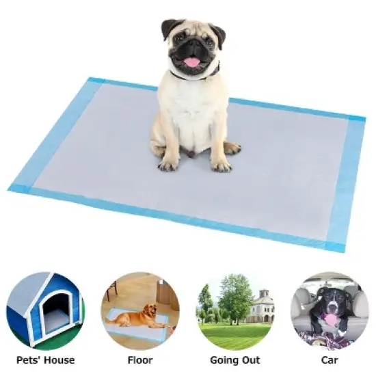 Costway 150 PCS Puppy Pet Pads Dog Cat Wee Pee Piddle Pad Training Underpads (24'' x 36'') image {1}