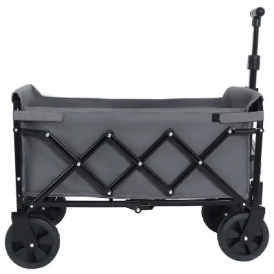 ORRD Expandable Dual-Layer Foldable Utility Wagon with Extra Storage for Camping, Shopping & Sports, Gray image {1}