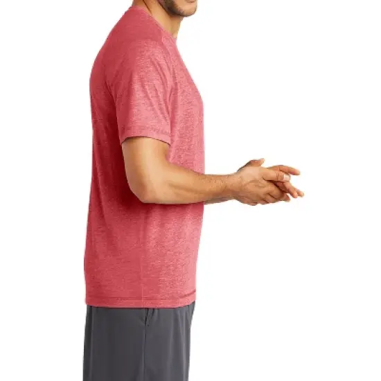 Mafoose Men's PosiCharge Tri-Blend Short Sleeve Wicking Raglan Tee image {2}