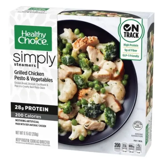 Healthy Choice Simply Steamers Frozen Grilled Chicken Pesto and Vegetables - 9.15oz image {1}