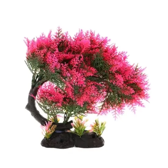 Unique Bargains Aquarium Plant Decoration Artificial Aquatic Plants Tree 7.87" 1 Pcs image {7}
