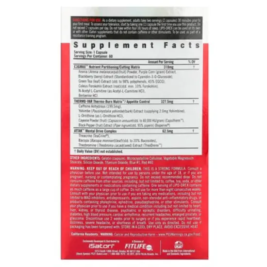 Isatori Lipo-Drex, Maximum Strength, 60 Thermo Capsules image {1}
