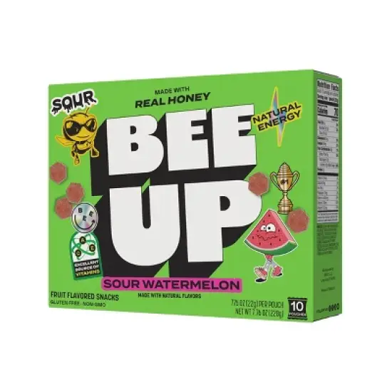 BEEUP Fruit Snacks Sour Watermelon - 7.76oz image {4}