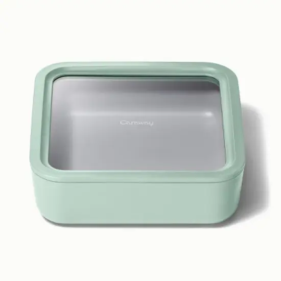 Caraway Home Large Ceramic Coated Glass Food Storage Container image {5}