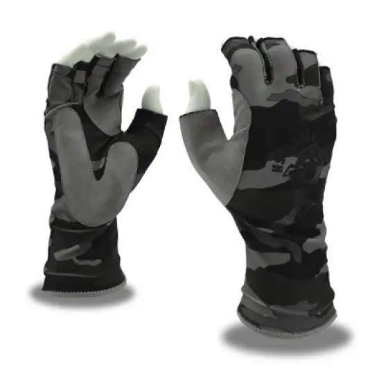 Cordova Safety Products Rock Fish Half-Finger Guide Gloves - Gray/Black image {4}