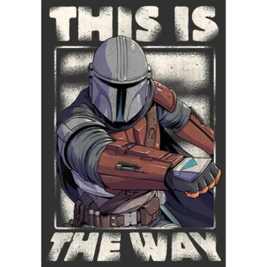 Men's Star Wars: The Mandalorian The Mandalorian This Is The Way Mando  T-Shirt - Charcoal Heather - 4X Big Tall image {1}