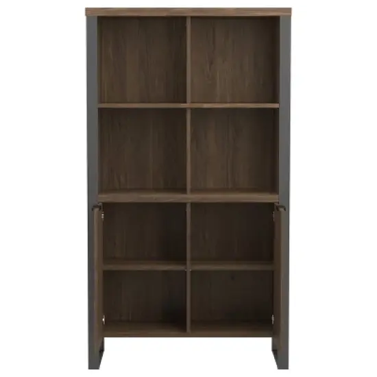 63" Pattinson 4 Shelf Cabinet Bookcase Walnut - Coaster image {4}