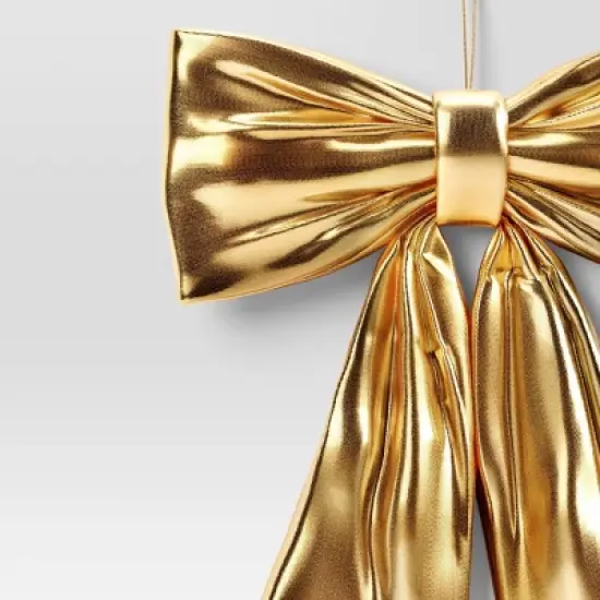20" Christmas Metalic Bow Gold - Wondershop™ image {2}
