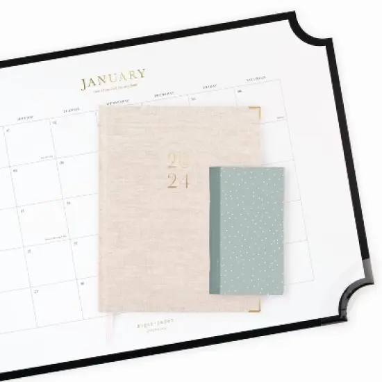 Sugar Paper Essentials 2024 Planner 10.125"x8.125" Weekly/Monthly Flax Cream Fabric image {7}
