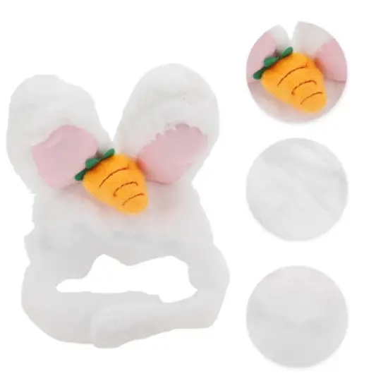 Unique Bargains Halloween Rabbit Pet Headwear White Pink Orange 1 Pc image {2}
