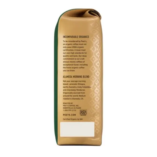 Peet's Coffee Organic Alameda Blend Medium Roast Ground Coffee - 10.5oz image {5}