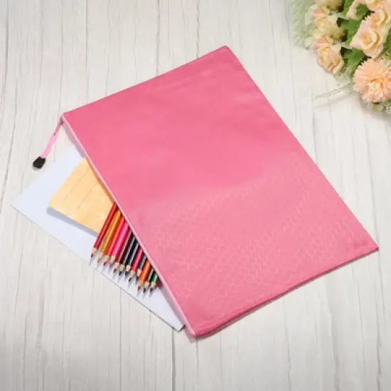 Unique Bargains Office Travel Waterproof Zipper File Storage Folders image {4}