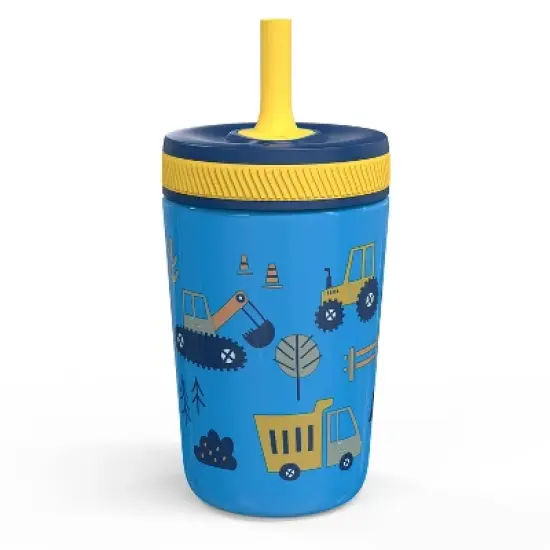 Zak Designs 12 fl oz Stainless Steel Vacuum Insulated Kelso Straw Tumbler: Kids & Toddler Sippy Cup, Dishwasher-Safe image {1}
