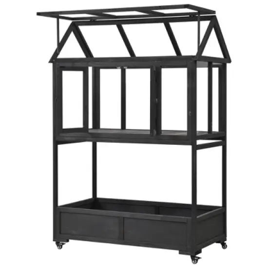 Bella Depot Portable Mini Greenhouse with Openable Roof and Storage Box image {8}