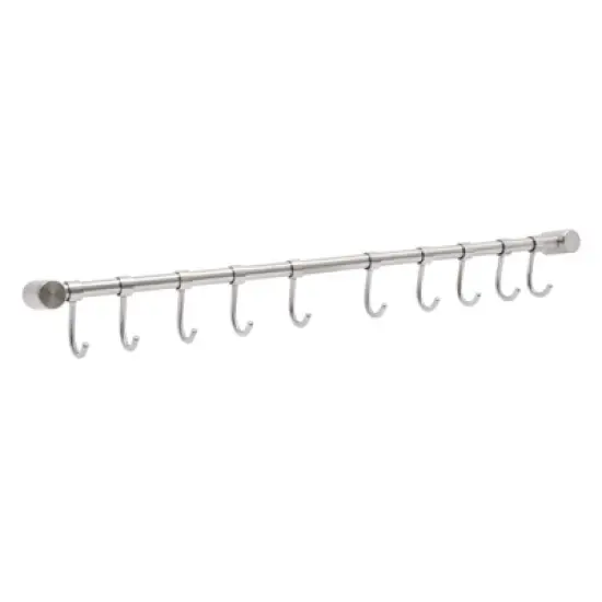 YIYIBYUS Kitchen Stainless Steel Pot Hanging Racks with 10 Pcs Hooks image {6}