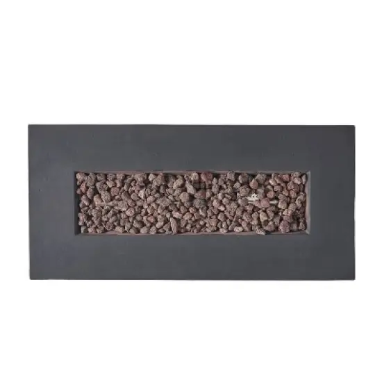 GDFStudio Lucerne Outdoor Wicker 4 Seater Chat Set with Fire Pit image {7}