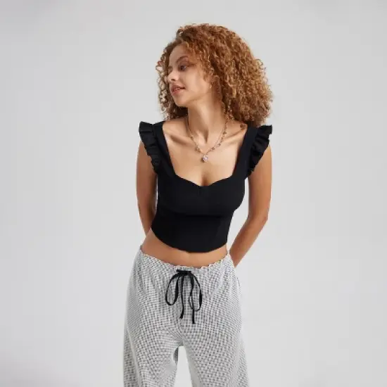 Women's Ruffled Tiny Tank Top image {3}