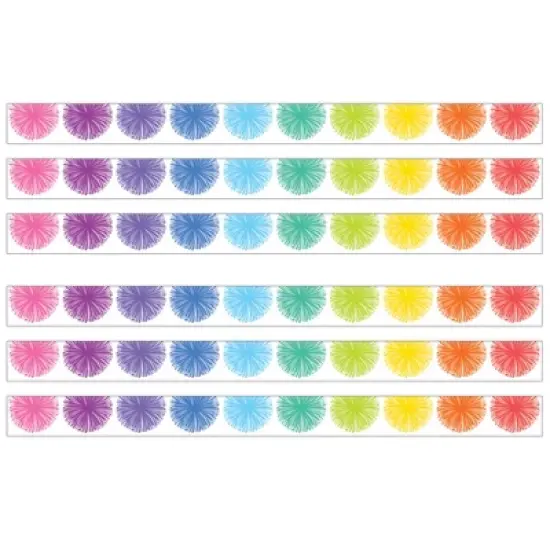 Teacher Created Resources&reg; Colorful Poms Scalloped Die-Cut Border Trim, 35 Feet Per Pack, 6 Packs image {5}