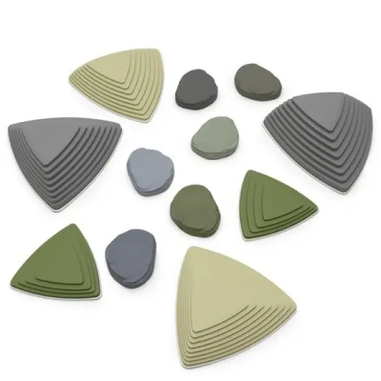 JumpOff Jo RockSteady Plus, Balance Blocks and Puddle Jumper Stones for Kids, Promotes Balance & Coordination, 12 Pieces Total image {6}