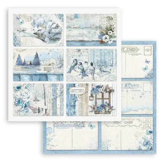 Stamperia Double-Sided Paper Pad 12"X12" 10/Pkg-Blue Land, 10 Designs/1 Each image {4}