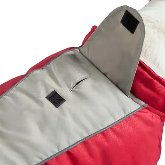 Dog Helios Altitude-Mountaineer Wrap-Velcro Protective Waterproof Dog and Cat Coat with Blackshark Technology - Red & Gray image {5}