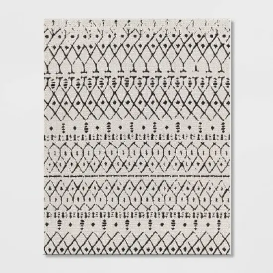 Grace Geometric Indoor/Outdoor Rug Black/White - Project 62&trade; image {6}