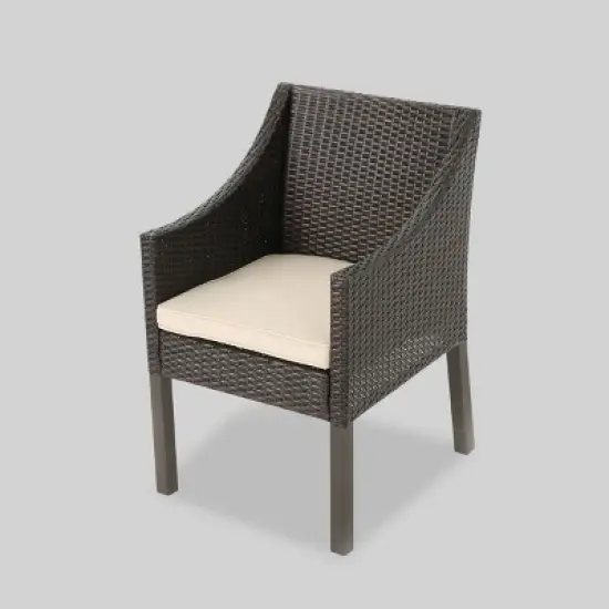 Sagan 3pc Wicker Patio Chat Set - Brown/Beige - Christopher Knight Home image {3}