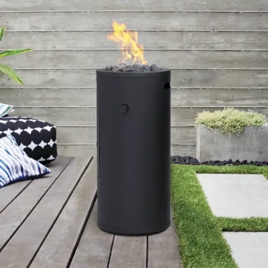 22" Round Metal Outdoor Column Fire Pit - Threshold&trade; image {3}