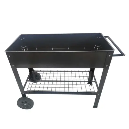 Mobile Metal Raised Garden Bed Cart with Legs, Elevated Tall Planter Box with Wheels image {2}